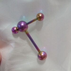 Iridescent Barbell Piercing Jewelry